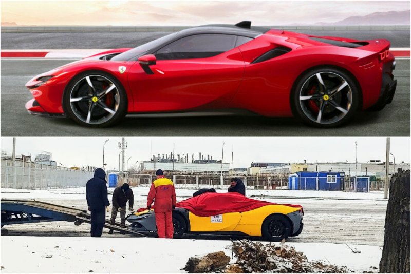 Ferrari Stradal в Тольятти выдают «жабры», формы кузова и линия двери. Коллаж: портал Driver-News