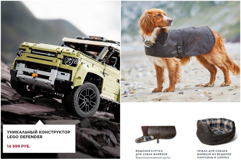 Игрушки и аксессуары для собак. Кадры: Instagram @landroverru