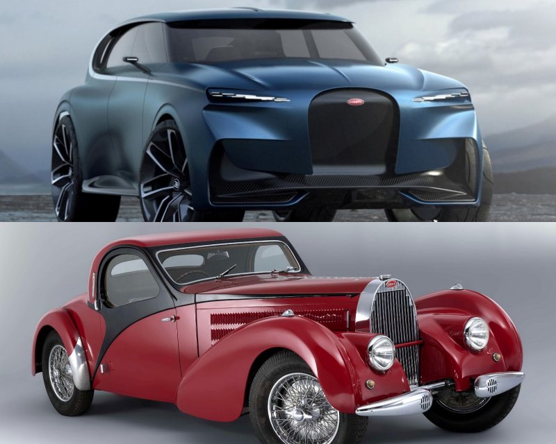 Кроссовер Bugatti и Bugatti Type 57. Коллаж: Driver-News