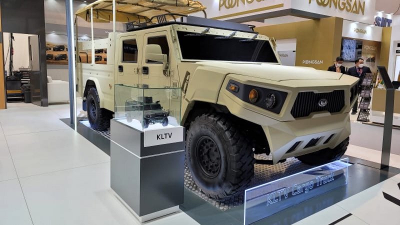 Корейцы готовят «убийцу» Hummer: Представлен KIA LTCT— военный грузовик с необычным дизайном